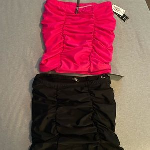 Torrid High Waisted Ruched Swim Skirts with Briefs both size 00♥️